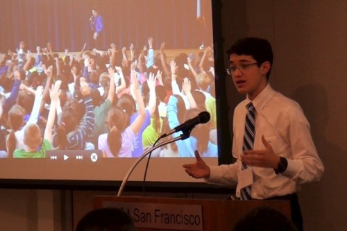 Eco-Hero Commander Ben talks about his work with invasive species at the Action for Nature awards ceremony