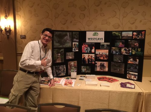 The Westcave Outdoor Discovery Center had an informative display at the back of the meeting room at the 2015 Children and Nature Conference