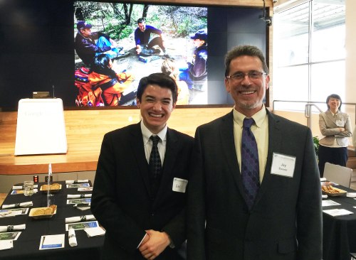 Dr. Jay Banner and Ben Shrader at the UT ESI dinner.